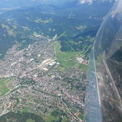 Flugwegposition um 14:11:22: Aufgenommen in der Nähe von Garmisch-Partenkirchen, Deutschland in 2233 Meter